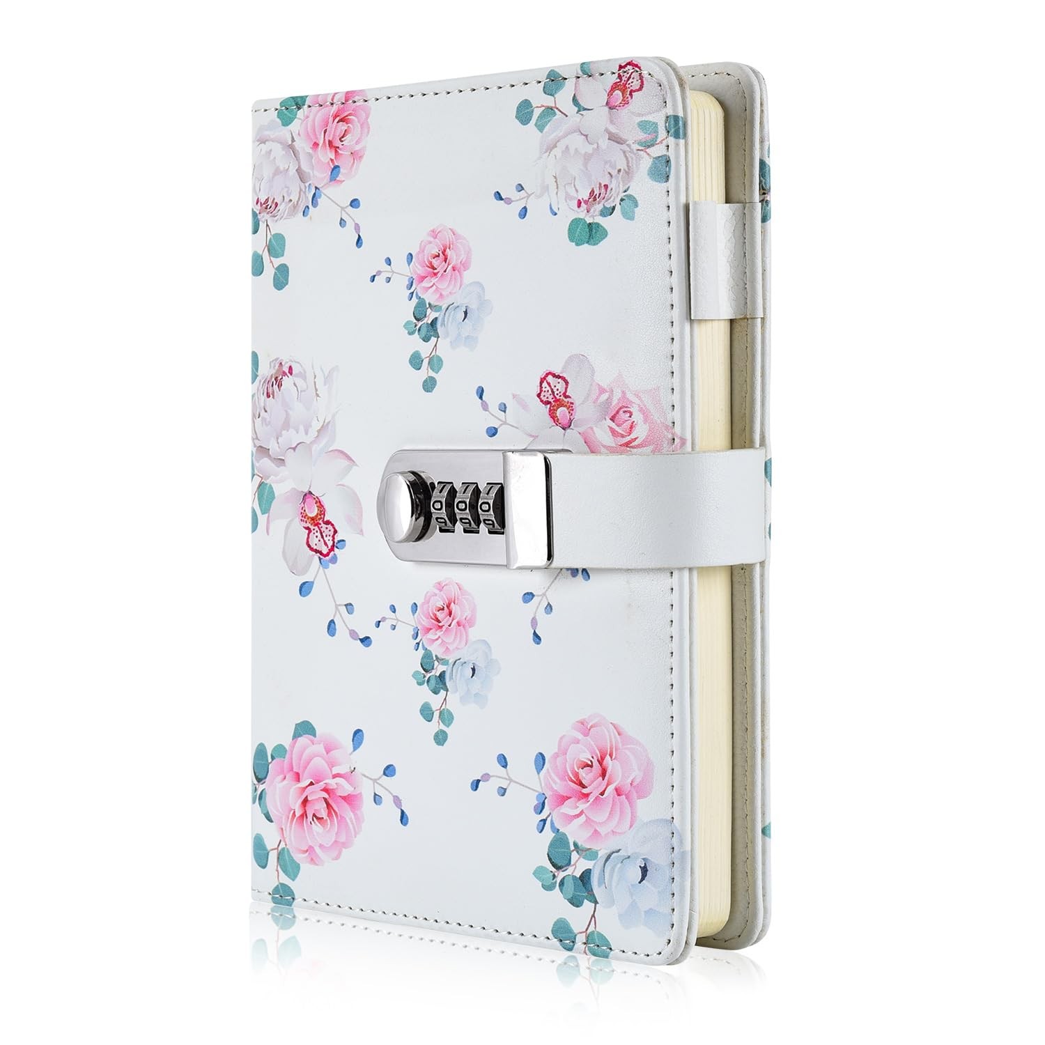 ARRLSDB A5 Creative Password Lock Diary, PU Leather 8.47″ x 5.9″, Style 2