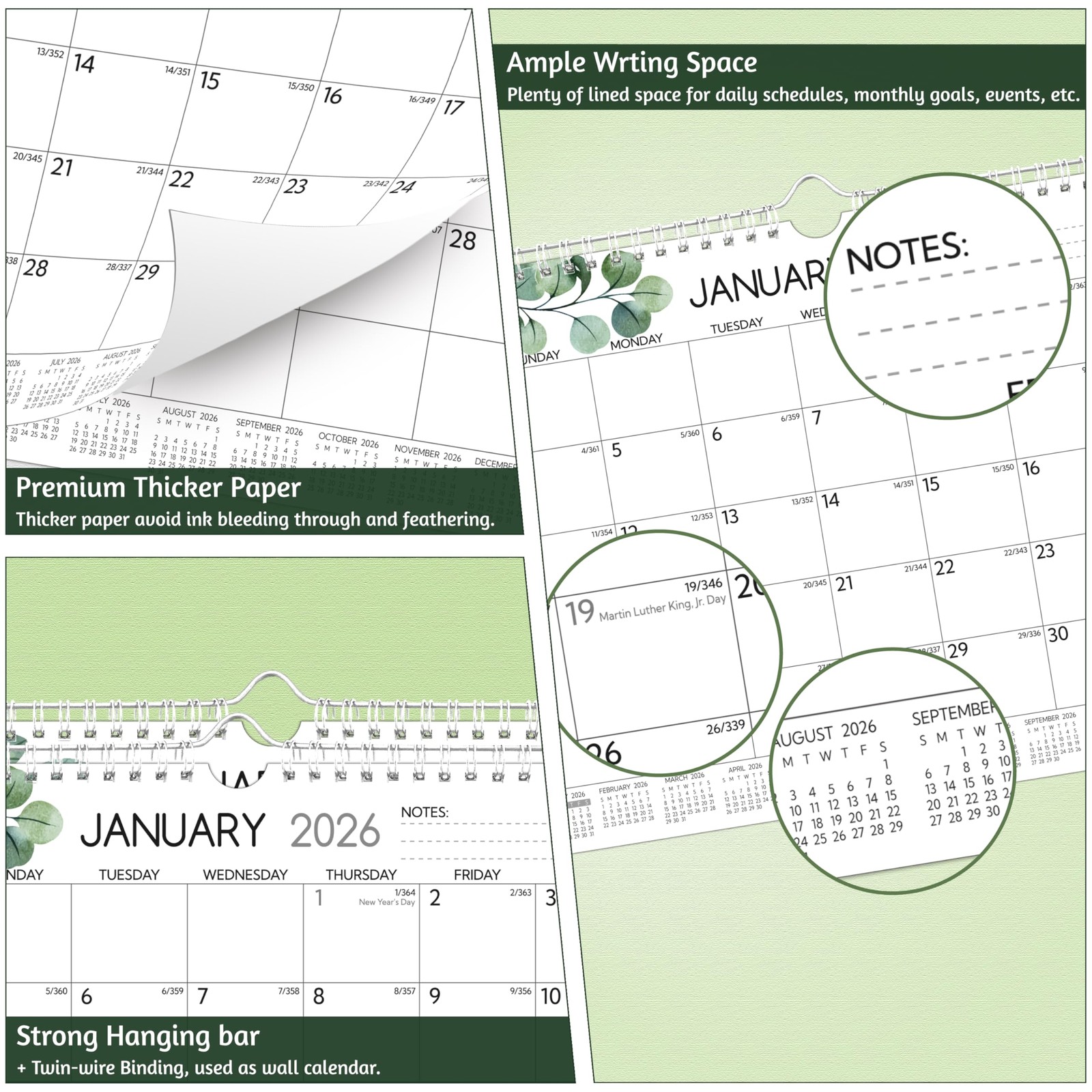 Wall Calendar 2026-2027 – Run Now to Jun 2027, 18 Monthly Calendar…