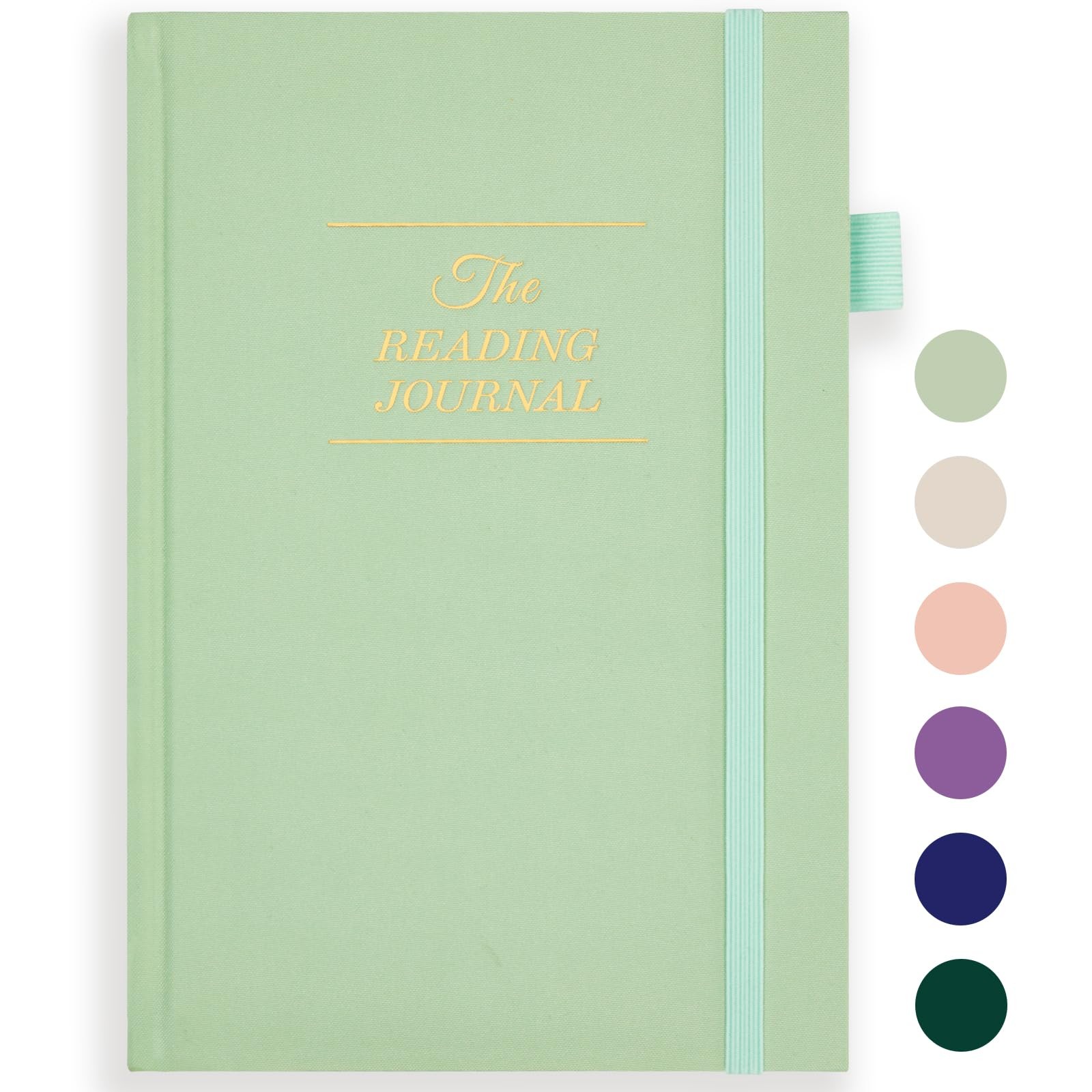 Reading Journal Book Log For Reviews & Progress Tracking A5 Green
