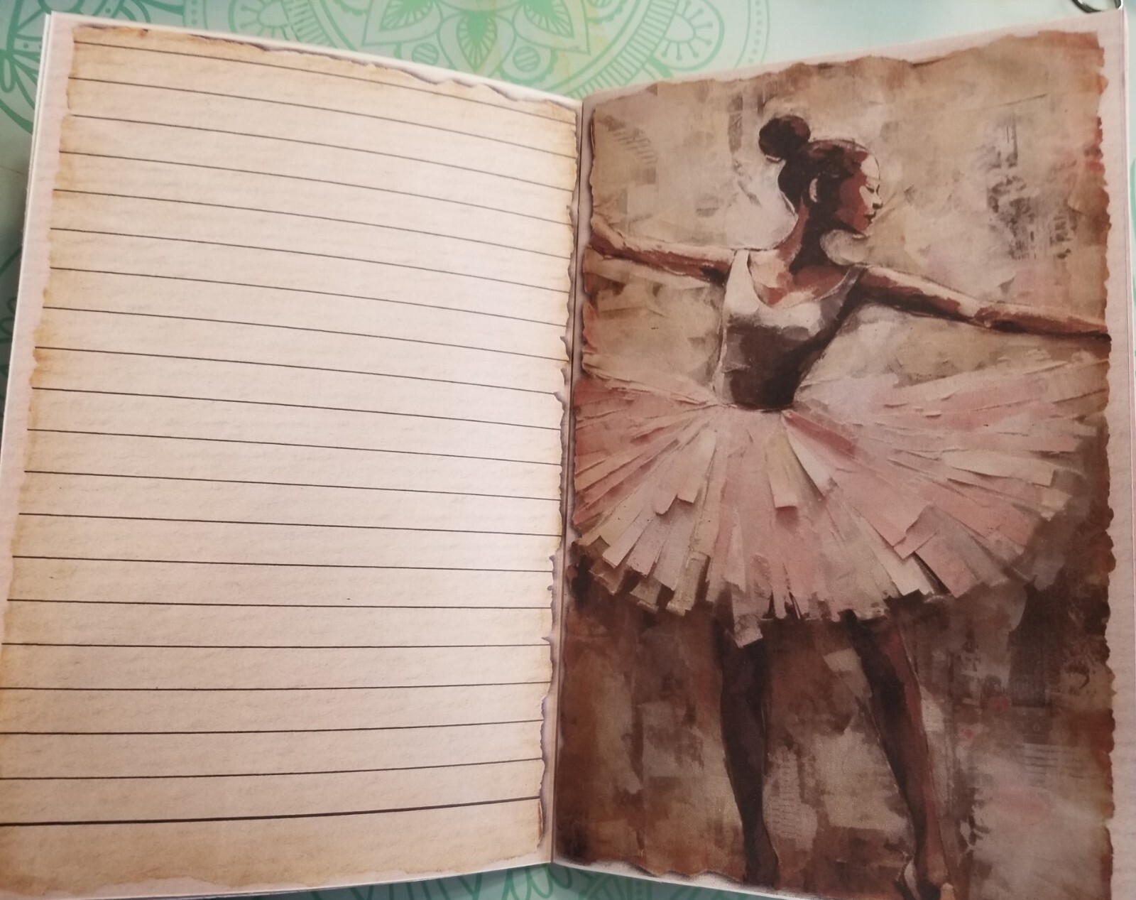 Junk Journal Blank Booklet “THE BALLERINA” HANDMADE Dance Ballet