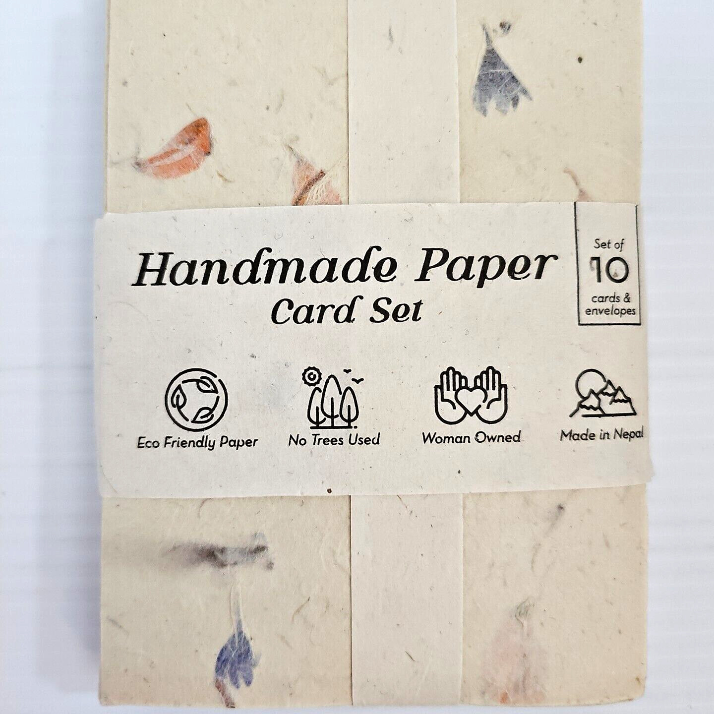 Handmade Paper Craftsmanship Card Set & Notebook Fern & Co, Woman-Owned in Nepal