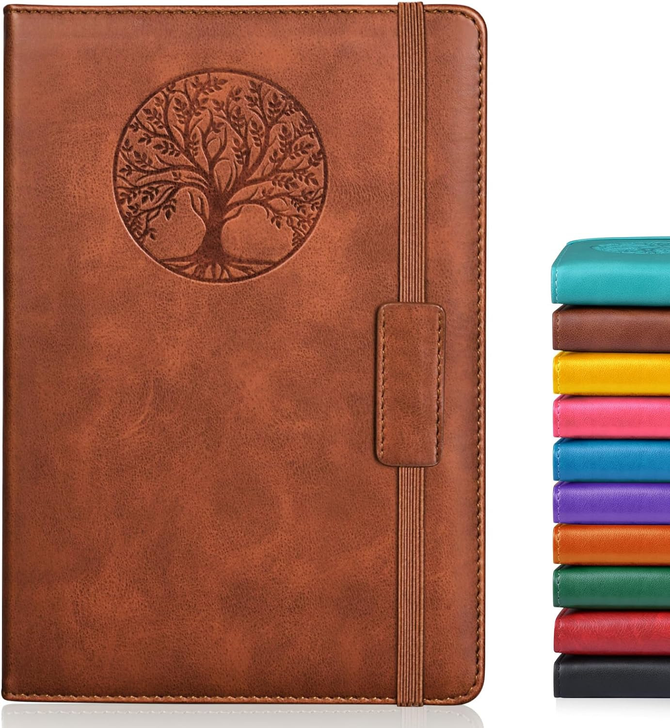 Lined Journal Notebook for Women Men,256 Pages A5 Hardcover Leather Journals for
