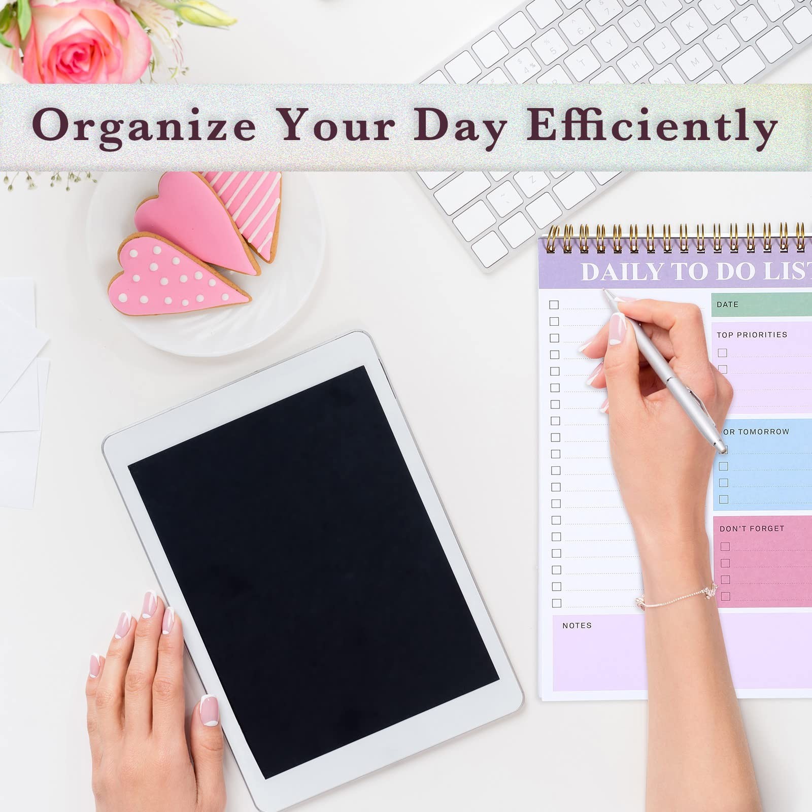 20 Pcs Daily Planner Notepad – 52 Sheets Tear-Off, Spiral To-Do List Notebook, 6