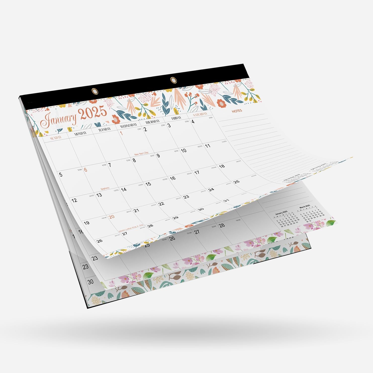 DESEN 2026-2027 Desk Calendar , Jan 2026-Jun 2027, 17″x12″ Large Size , Color
