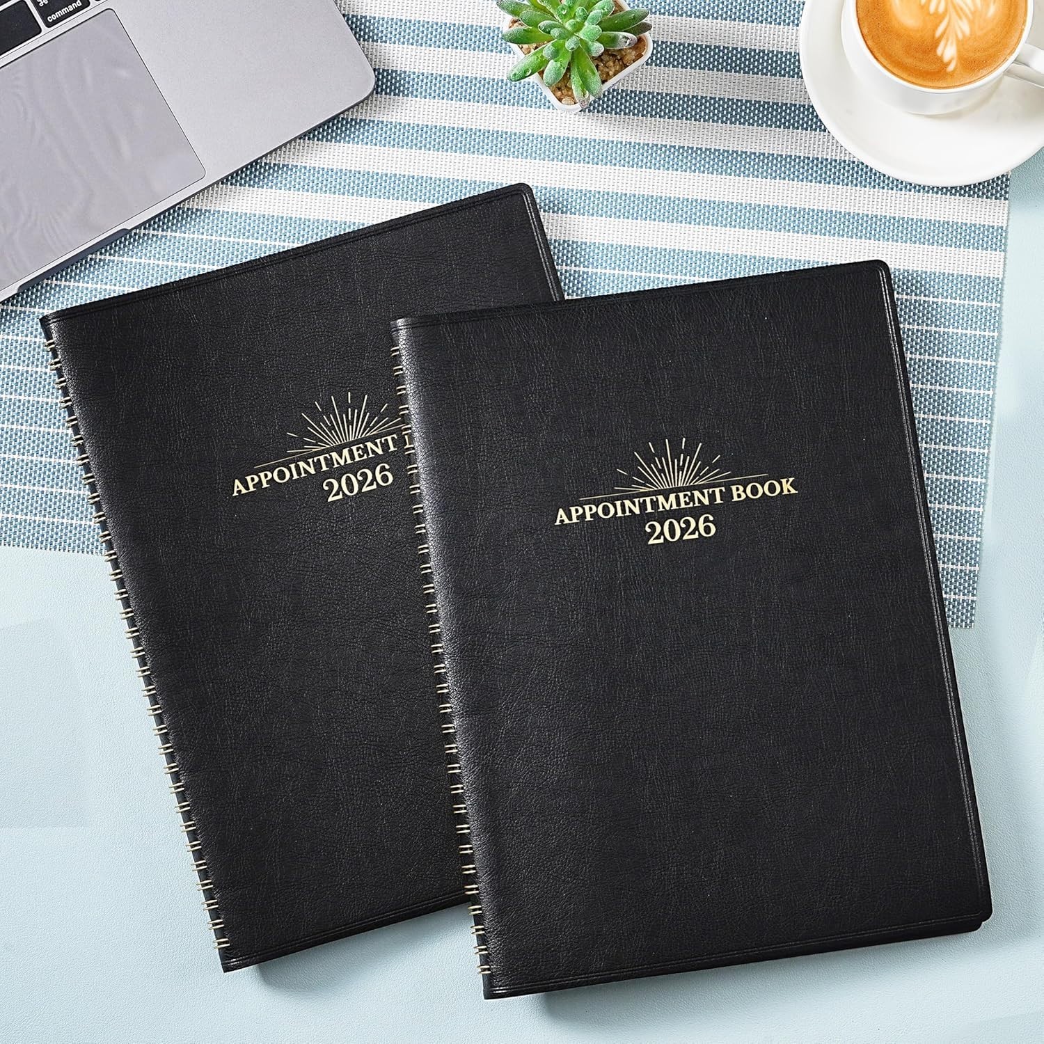 2026 Weekly & Daily Hourly Appointment Book – 8.5×11 Leather Cover Planner fo…
