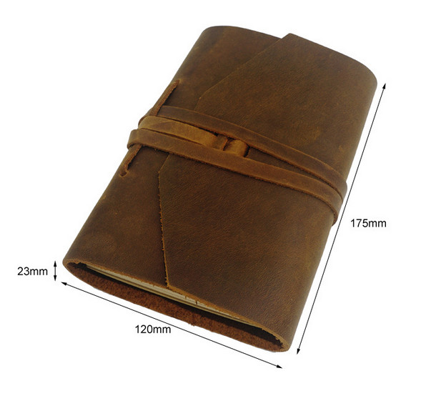 Writing notes Notebook sketchbook Diary Notepad handmade cow leather brown Q282
