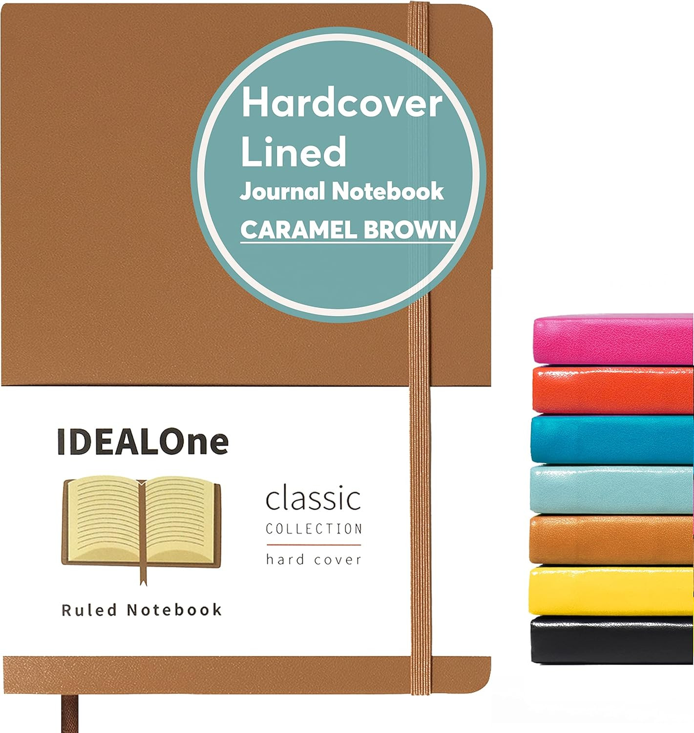 Hardcover Leather Journal Notebook Lined–A5 (5.7X8 Inch),College Ruled Journalin