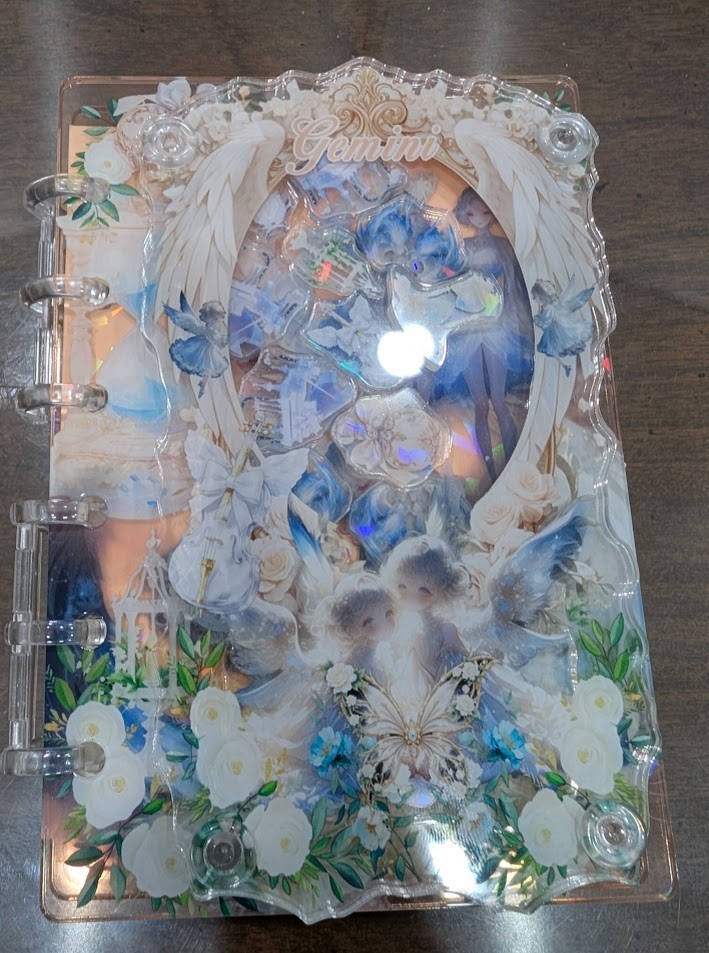 Zodiac GEMINI A7 Acrylic Shaker Notebook With Extra Paper