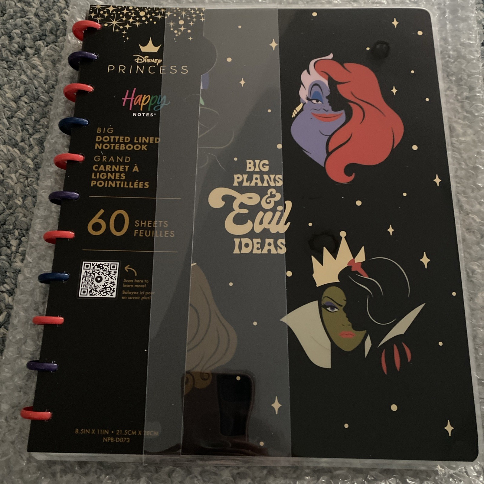 Disney Villains Happy Notes Notebook BIg Plans & Evil Ideas NEW