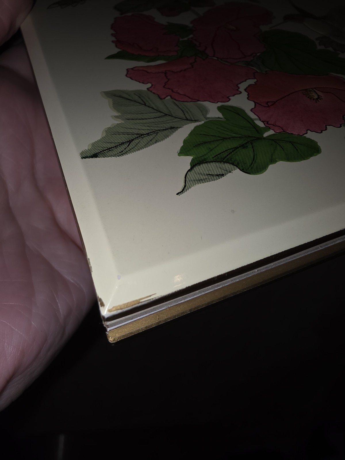 Vintage Otagiri Japan Lacquerware Address Book Hummingbird & Florals