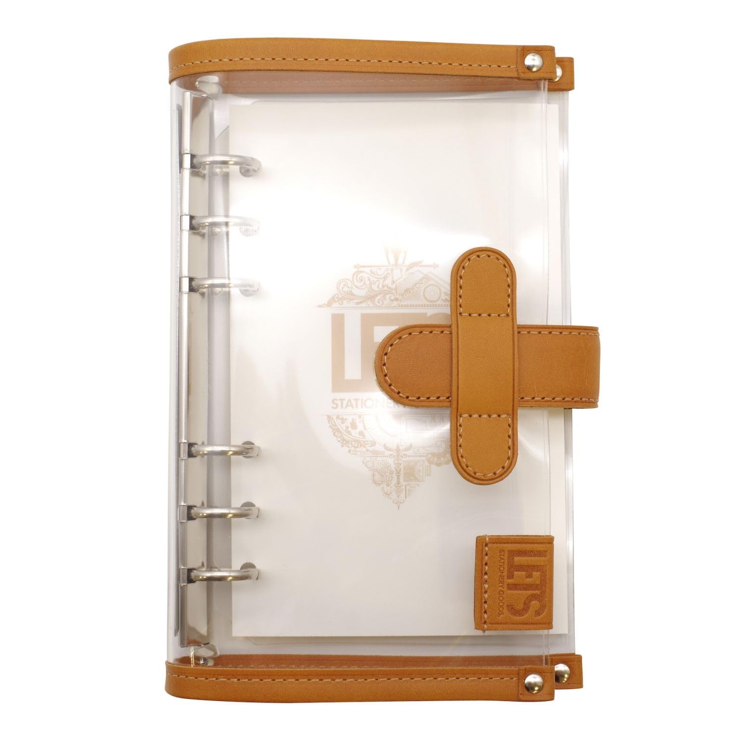 LETS STATIONERY GOODS Clear System Planner Bible Size [Natural]