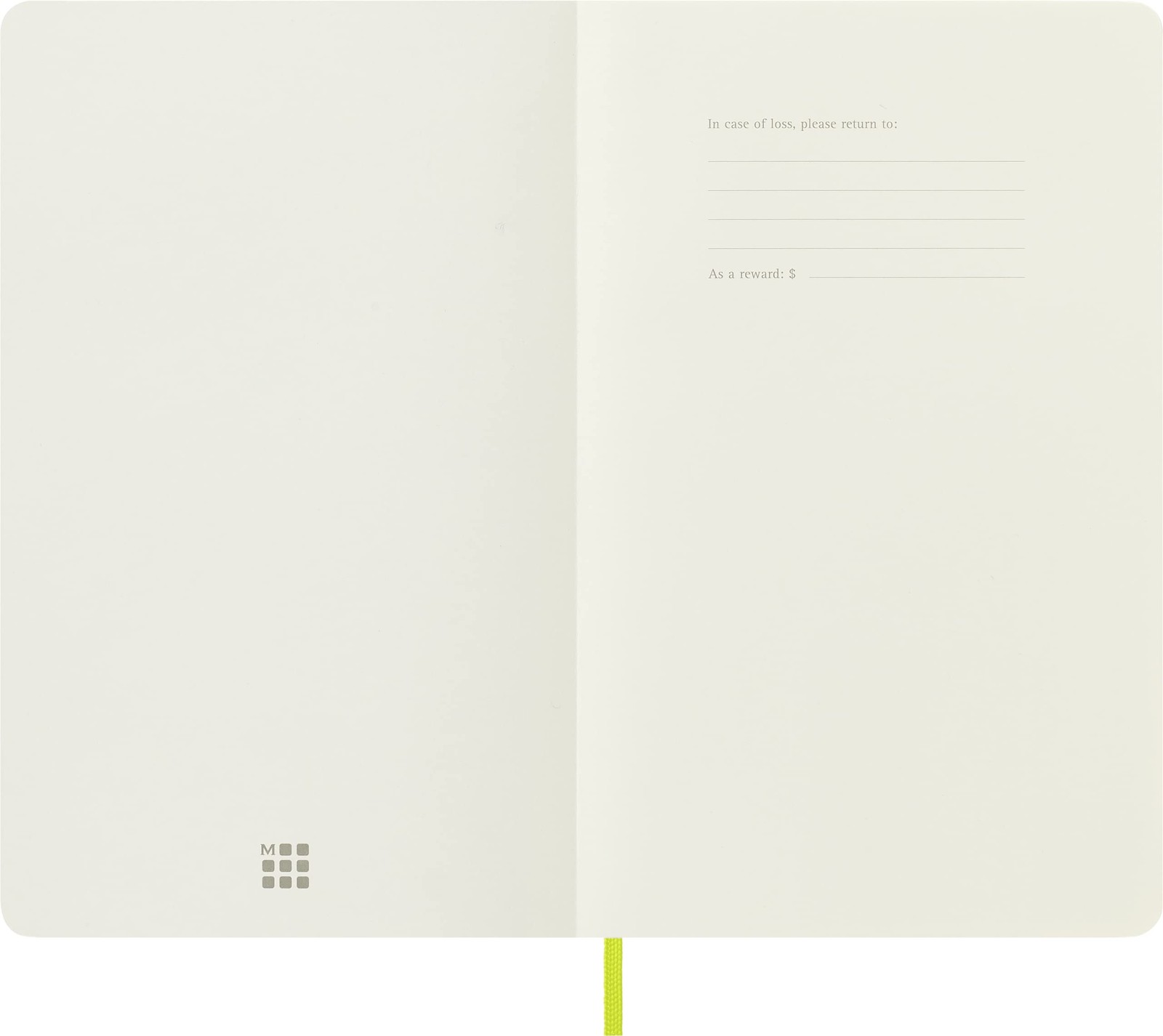 Moleskine Classic Notebook, Soft Cover, Large (5″ x 8.25″) Plain, Lemon Green