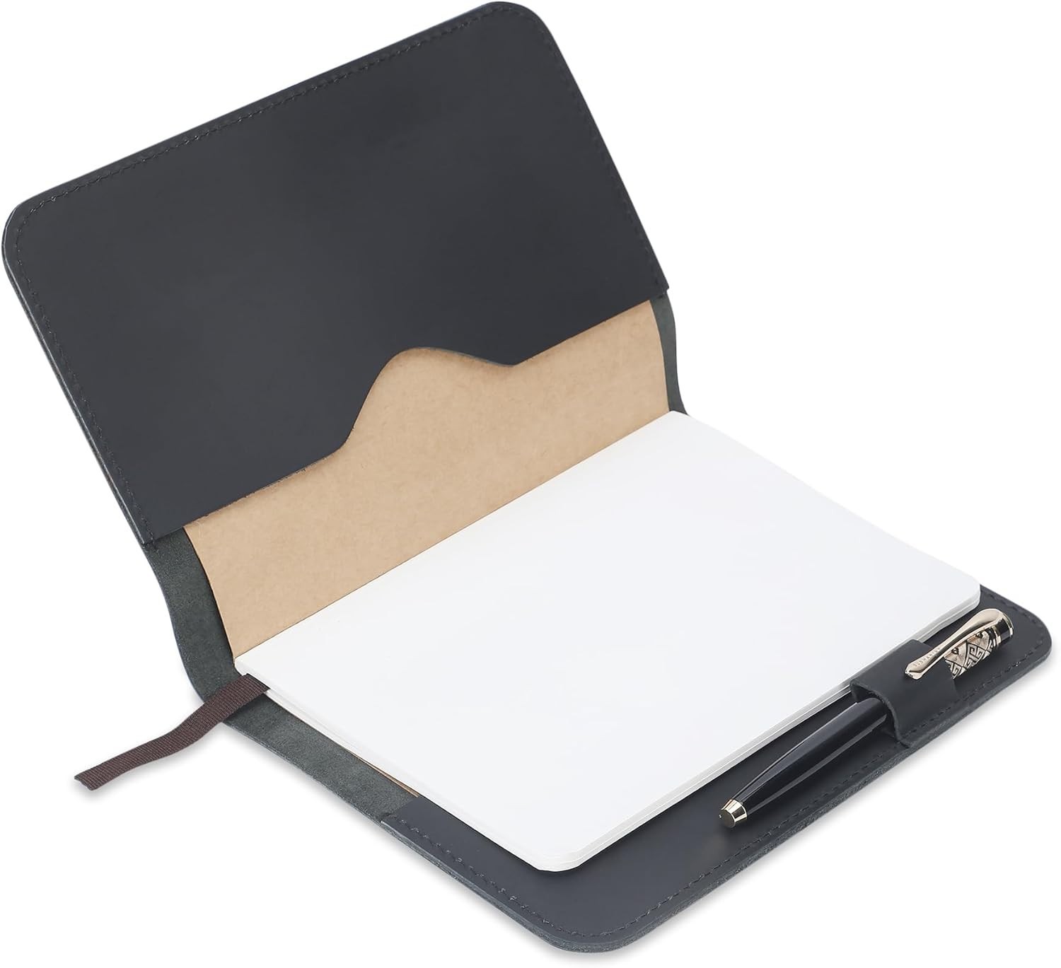 Stylish Refillable A5 Leather Journal Cover – Lightweight Design, 9 x 6 Inches