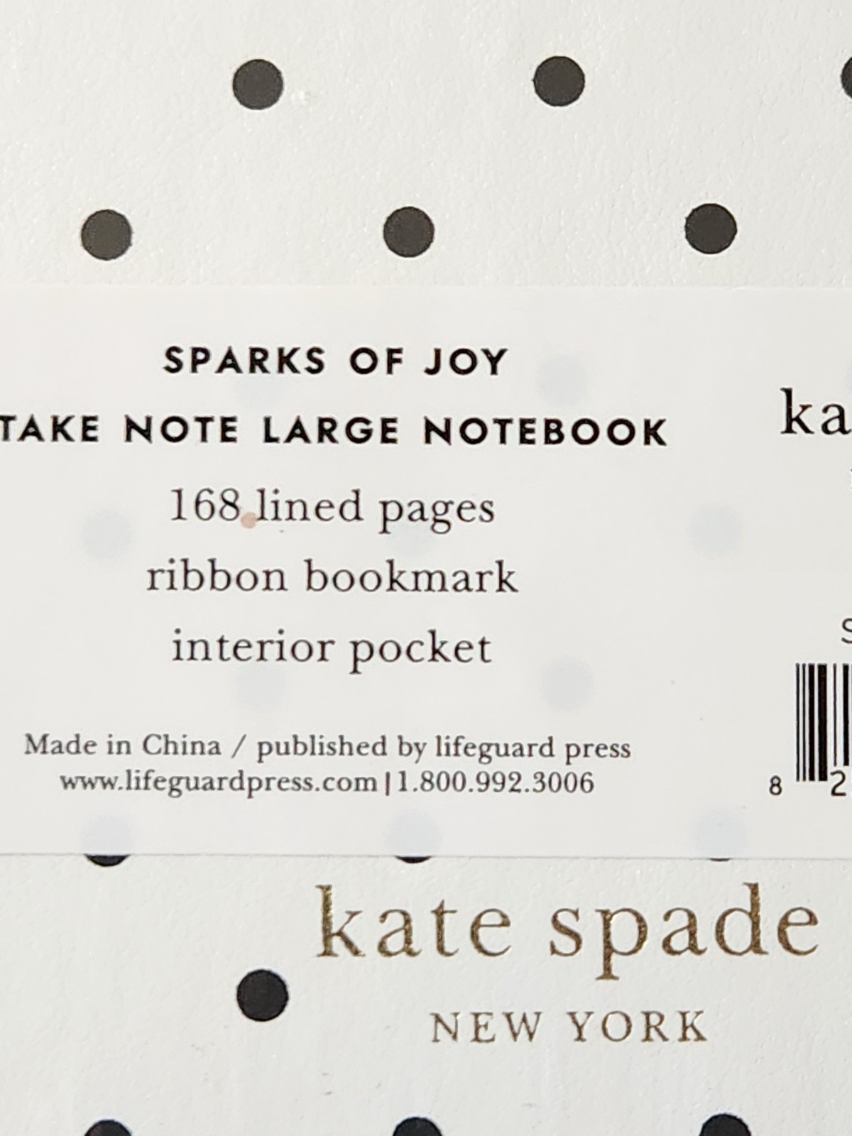 Kate Spade Sparks of Joy “B” Notebook NWT Sealed