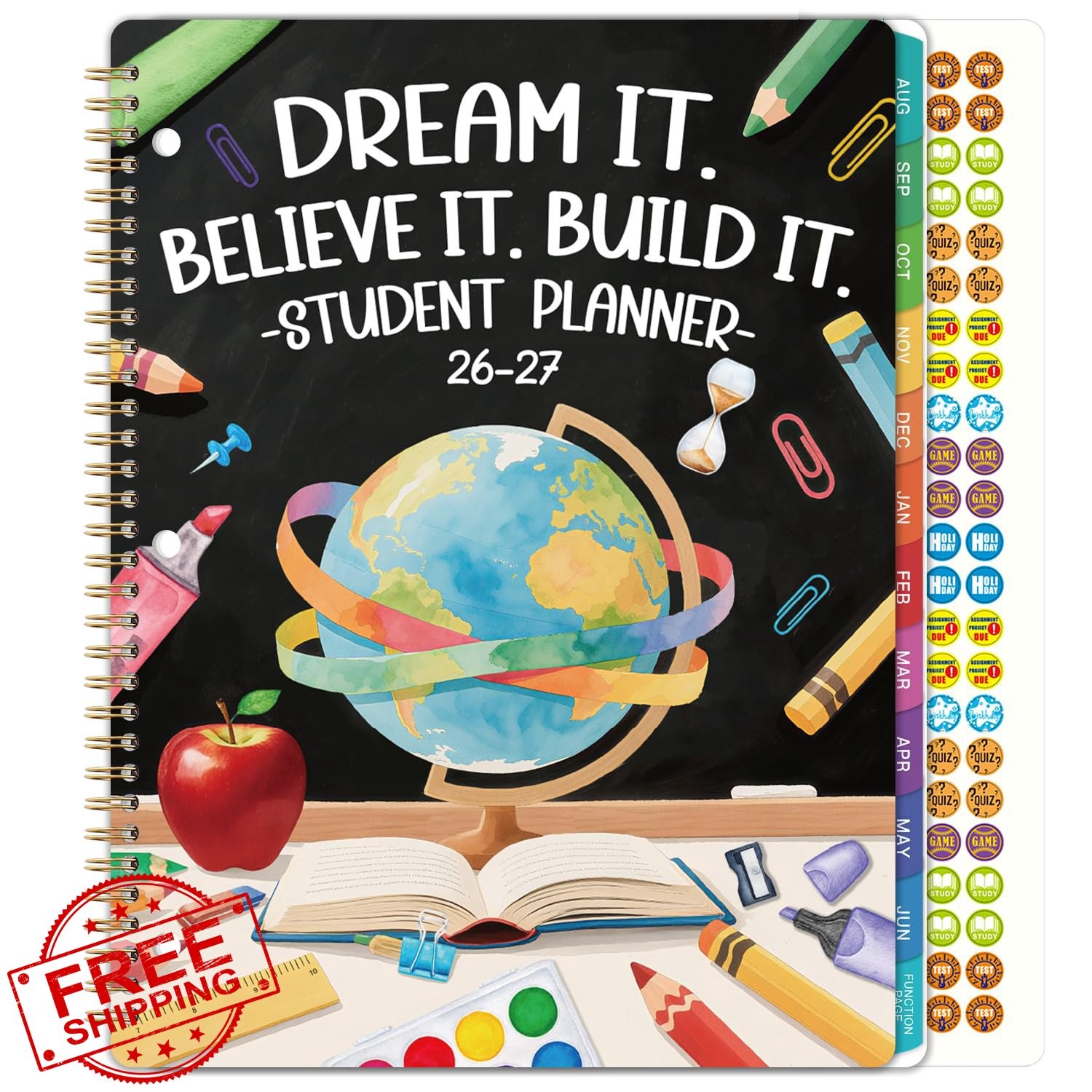 Artfan Globe student planner 2026-2027