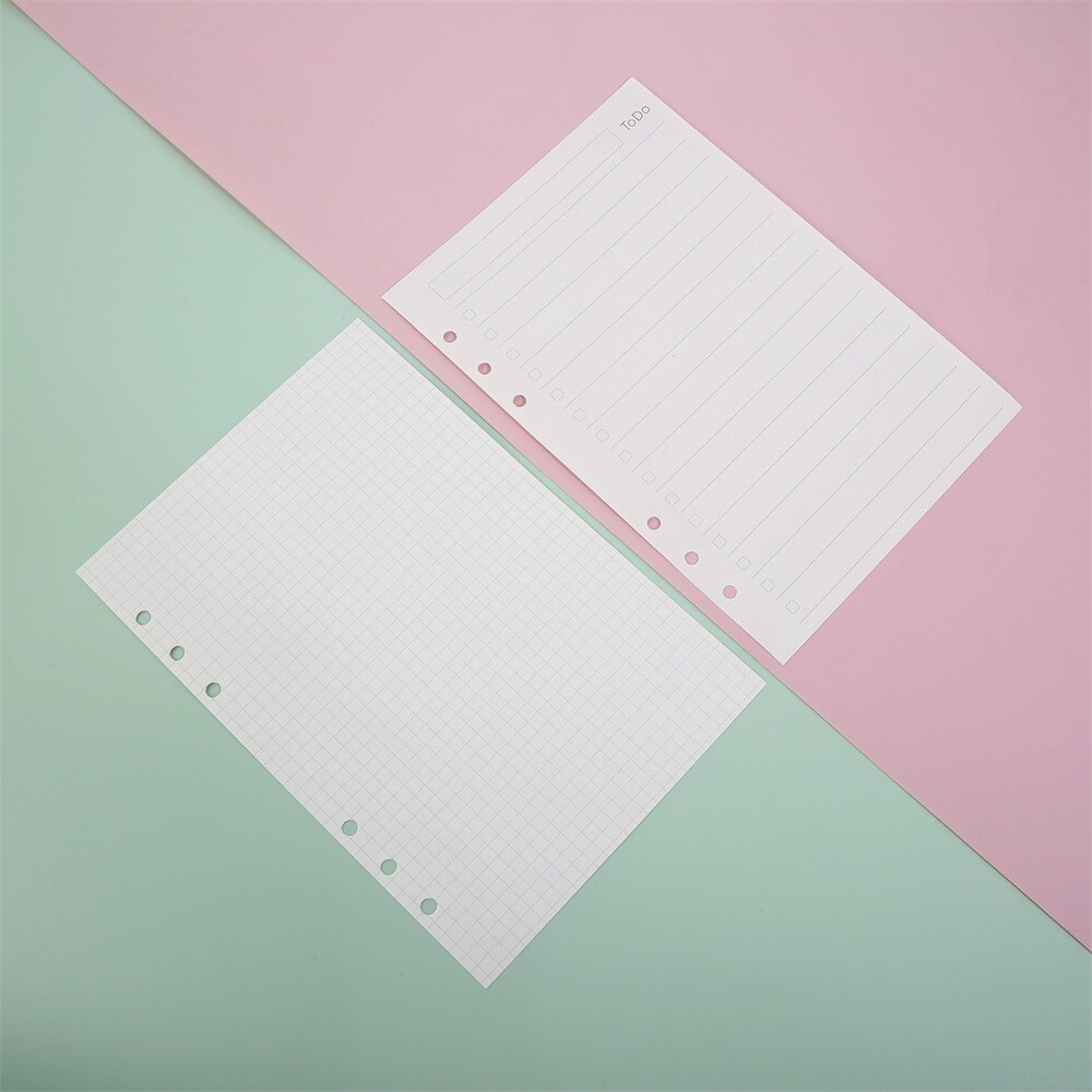 1 Copy Binder Notebook Paper A5 Refill Paper Loose Leaf 45 Pages 21x14cm 9 Type