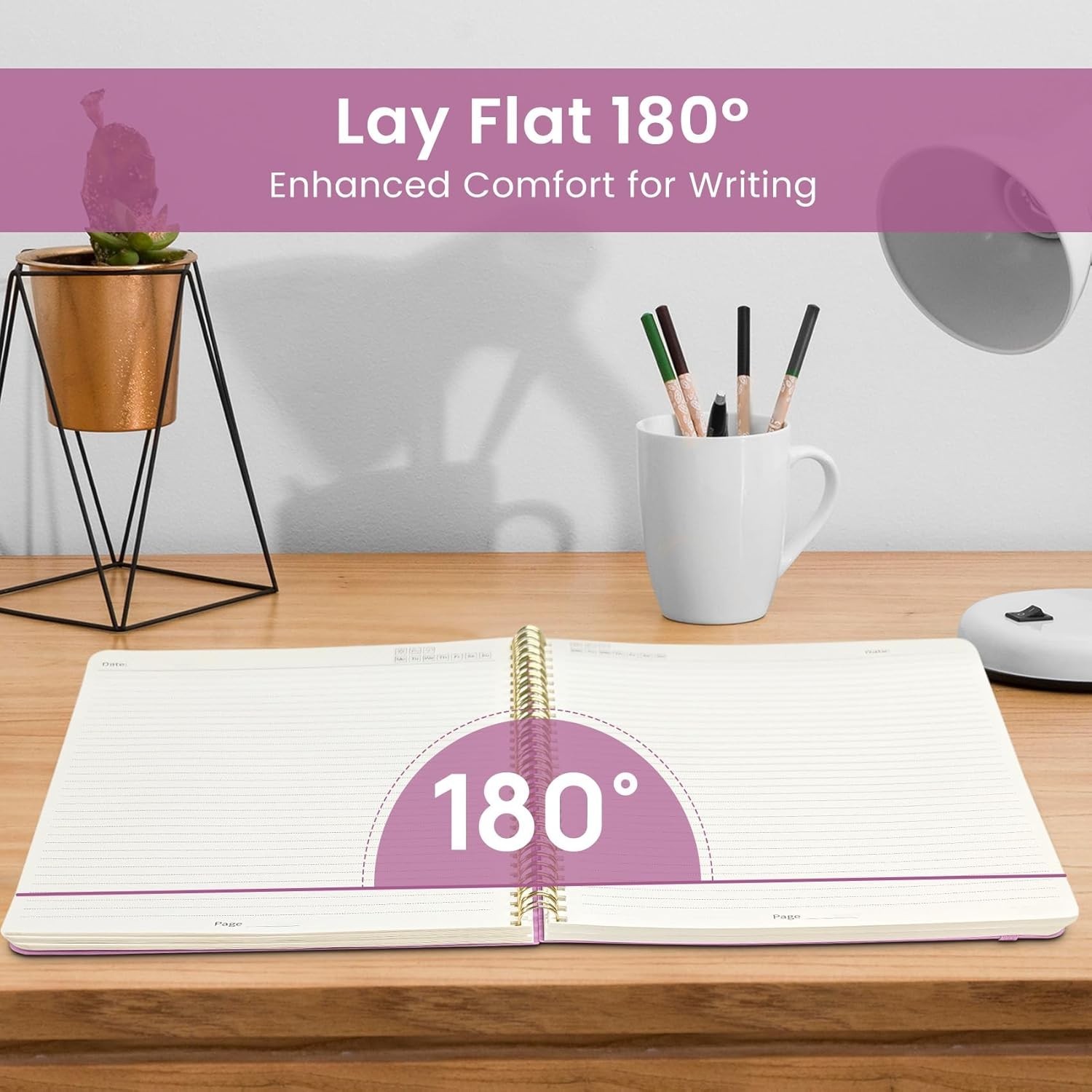 Lightweight Spiral Notebook with Waterproof Cover for On-the-Go Writing