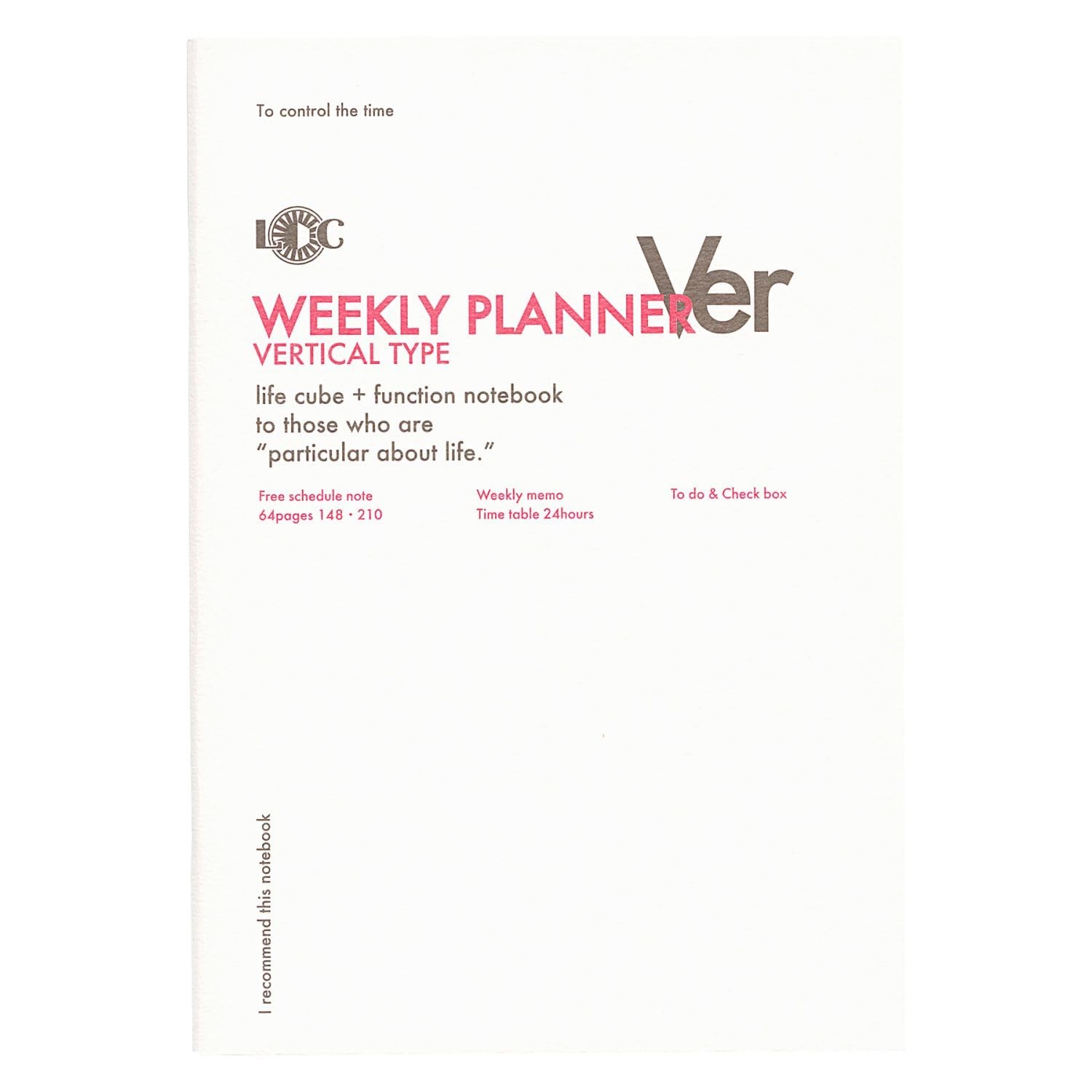 A5 Function Notebook Weekly Planner Vertical Type LDNT