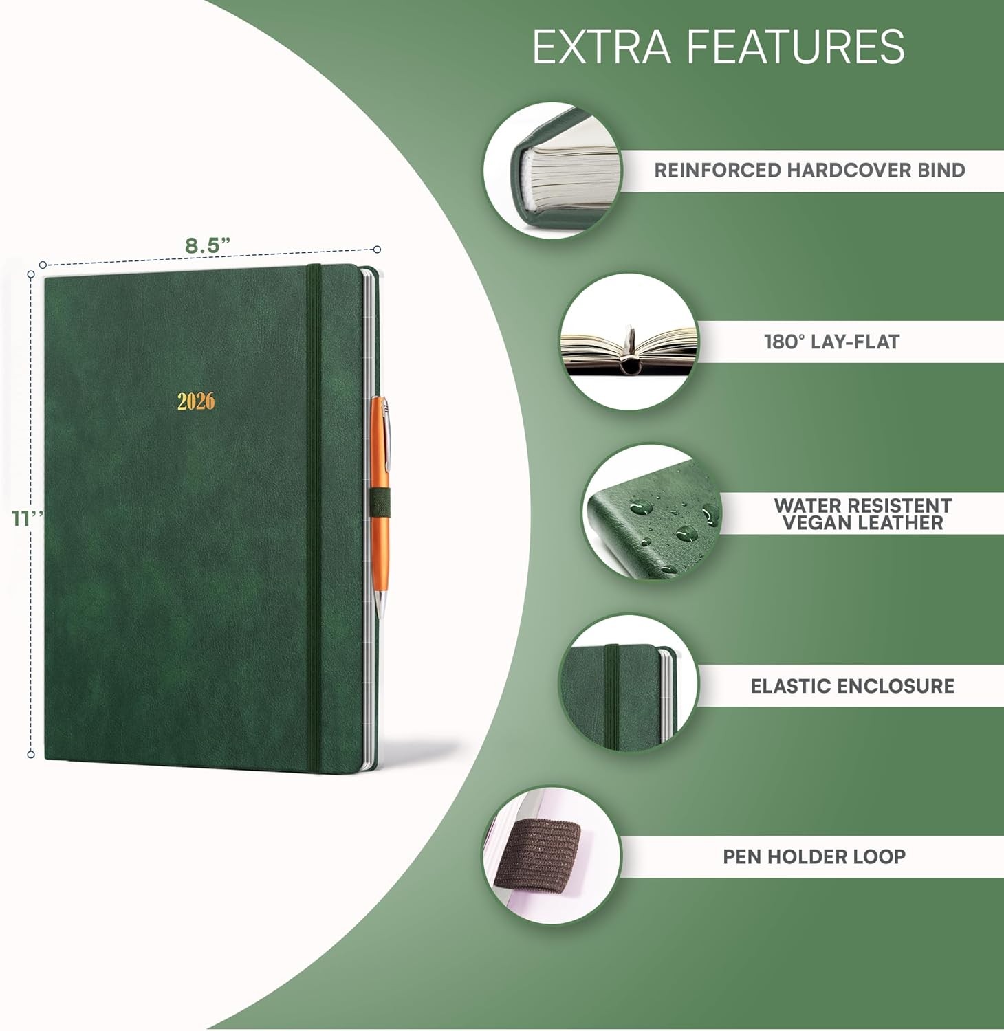 Ensight 2026 Appointment Book and Planner Ensight 6.5 x 8.5 inches Large Tabbed