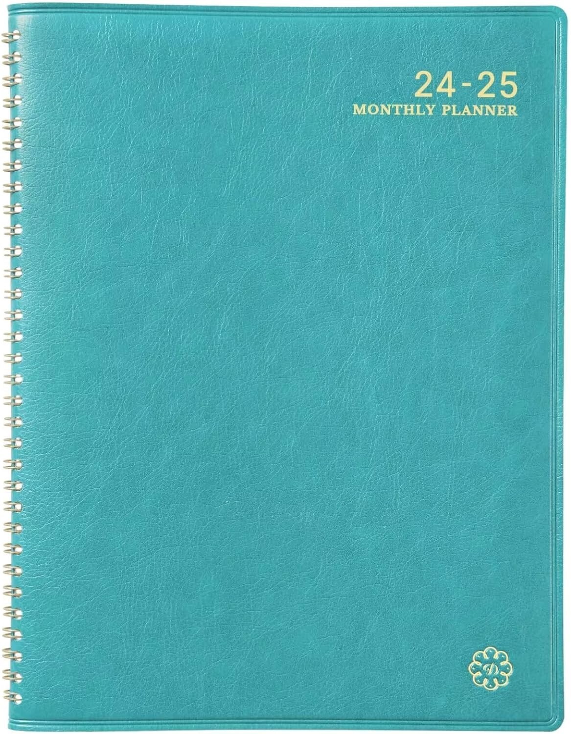 Monthly Planner Jul 2024-Dec 2025 Twin-Wire Organizer Leather Cover 18M Planner