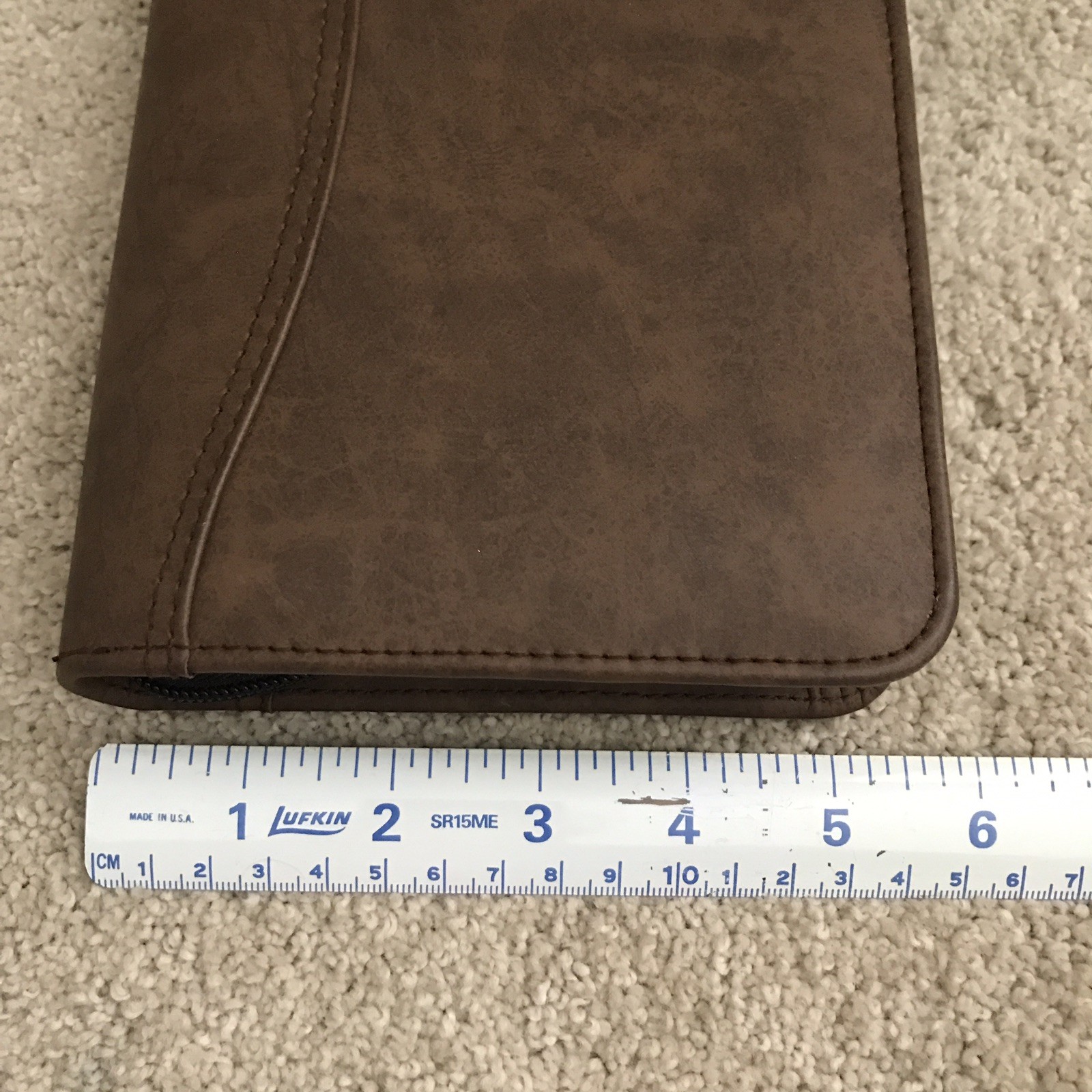 Day-Timer Planner Distressed Simulated Leather 6-Ring Brown 3 3/4″ x 6 3/4″