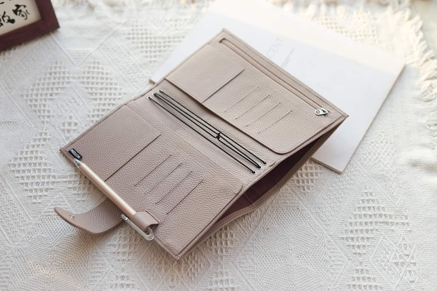 Companion Traveler’s Notebook Cover – Upgraded Design with Back Pocket Standa…