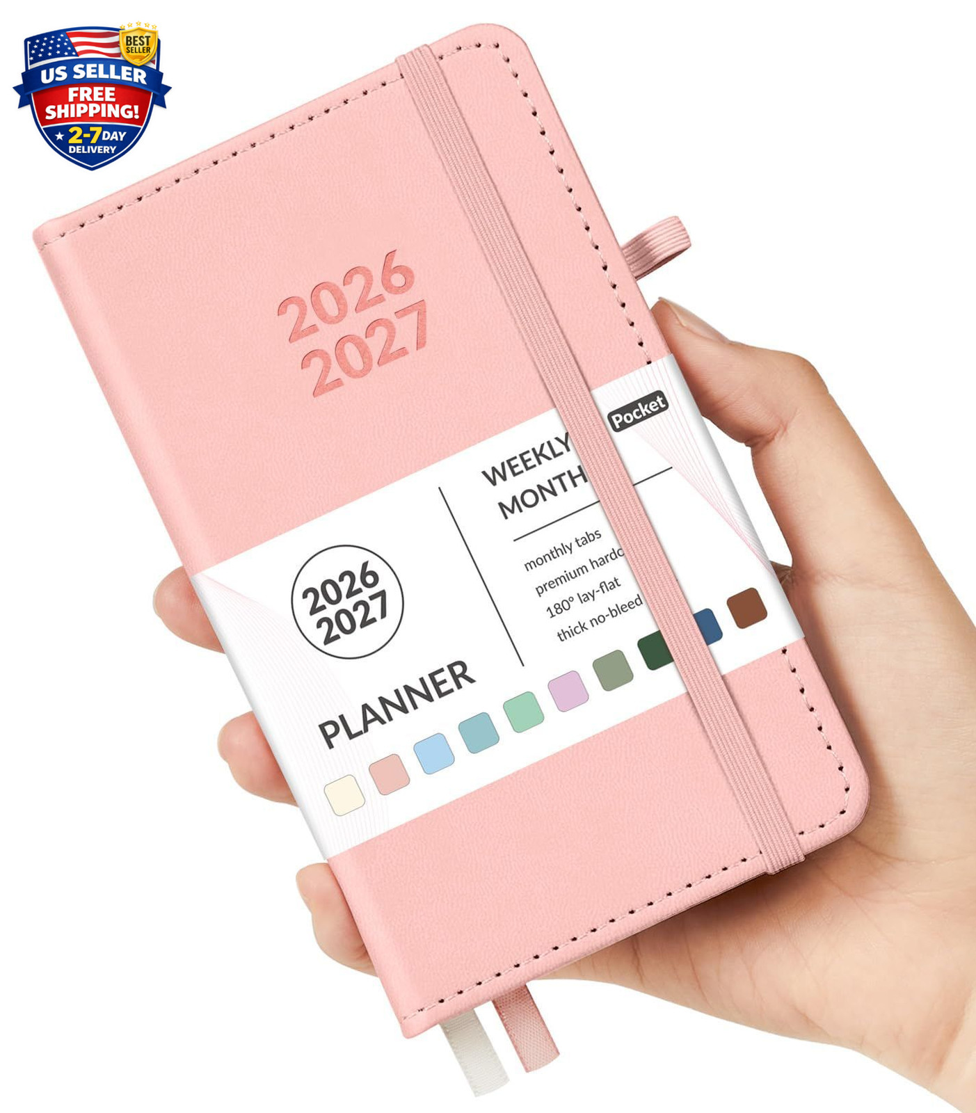 Pocket Planner 2026-2027, Weekly Monthly Planners for Purse, 3.5″ x 6″