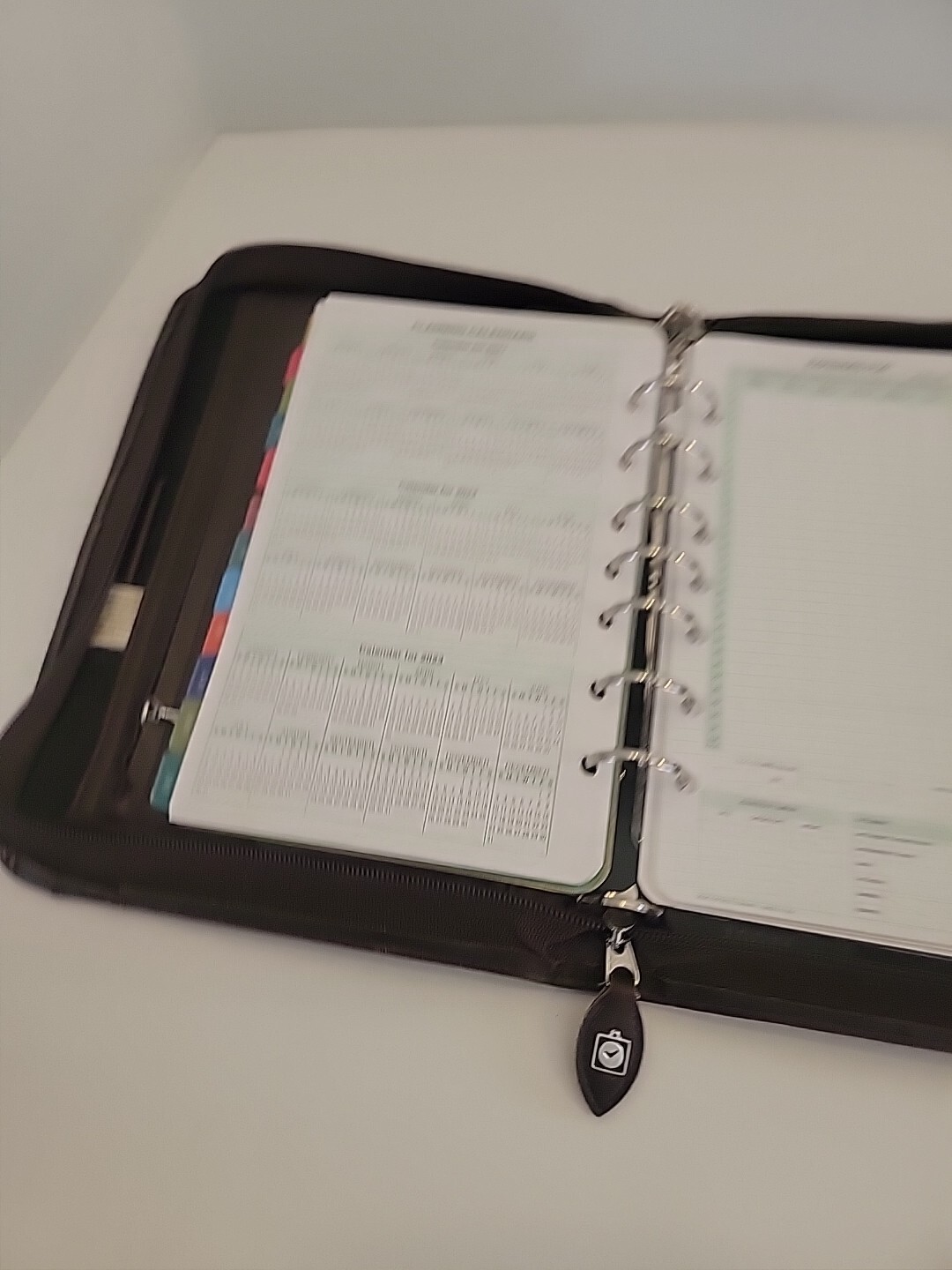Day-Timer Agenda Binder Personal Organizer To-Do Lists Contacts,Brown Good Condi