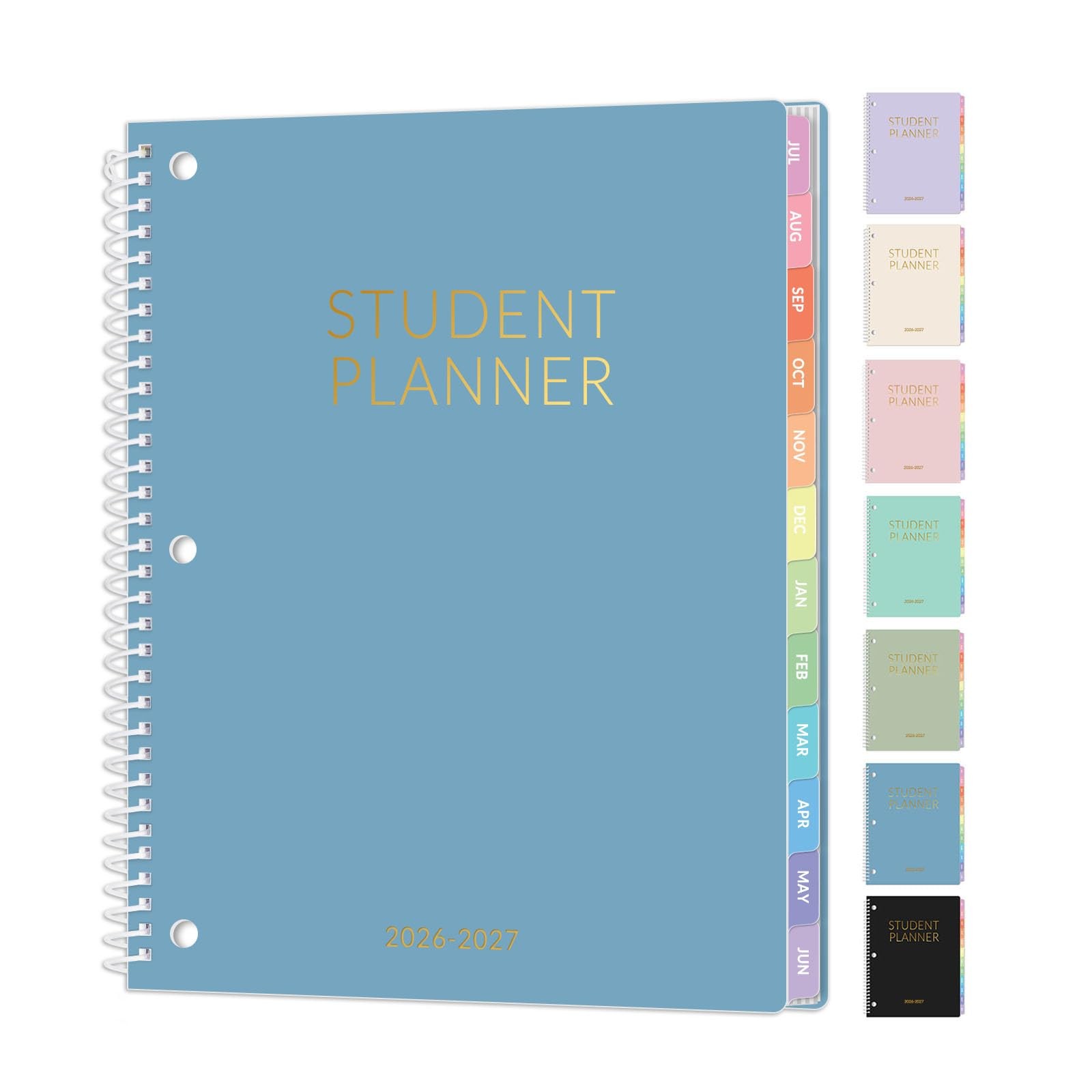 Student Planner 2026-2027, SUNEE Academic Weekly & A4 8.5″×11″, Grey Blue