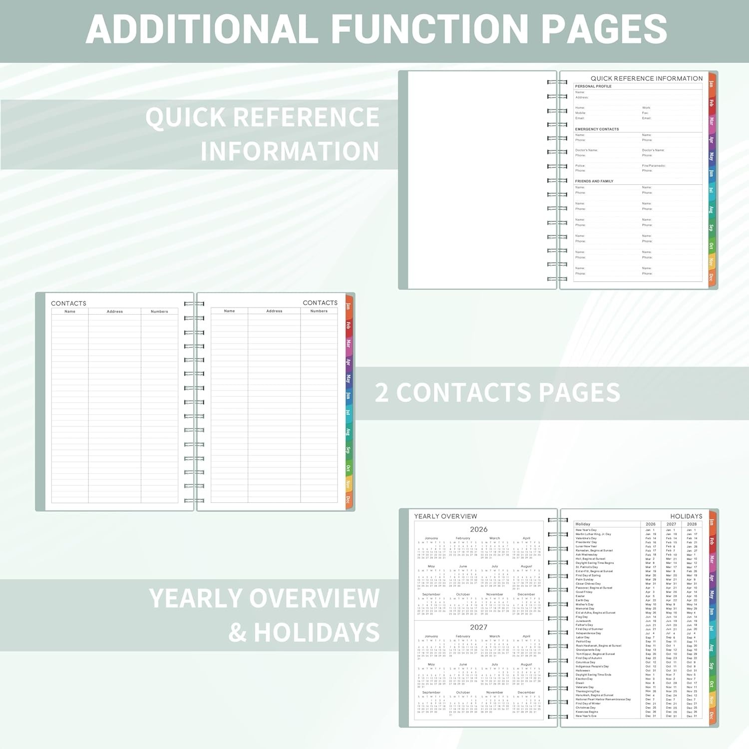 2026 Planner – 2026 Planner Weekly and Monthly from Jan. 2026 – Dec. 2026, Calen
