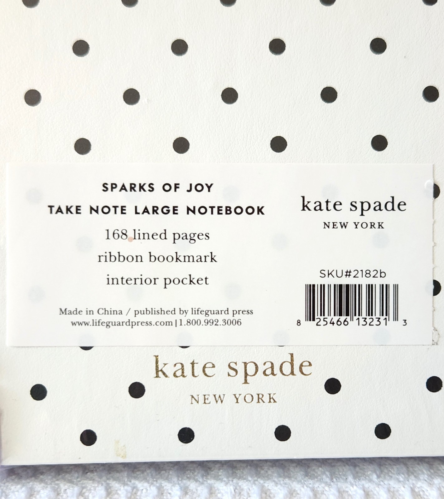 Kate Spade Sparks of Joy “B” Notebook NWT Sealed