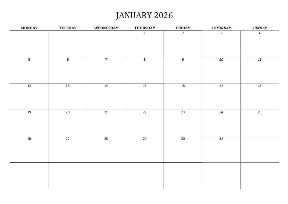 2.99 *ON SALE* 2026 Calendar Printable Landscape,Monthly Planner DOWNLOAD PDF v2