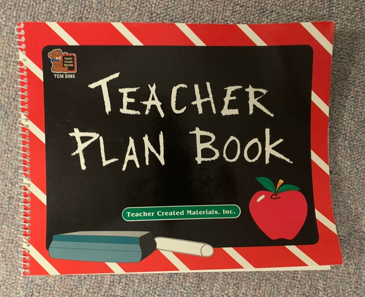 New Un-used Teacher Planner Book Spiral Bound Paperback Not Dated