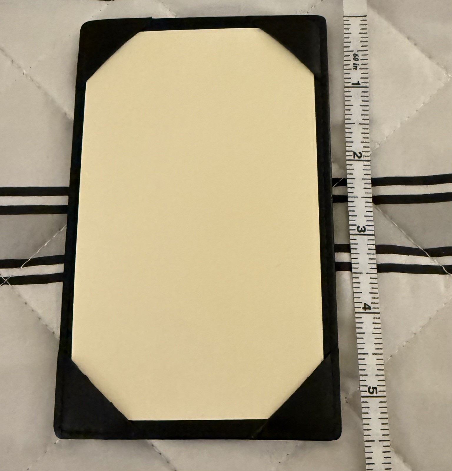 Tiffany & Co. Vintage Black Leather 3 1/2 x 5 1/2 Pocket Note Jotter Blue Pouch