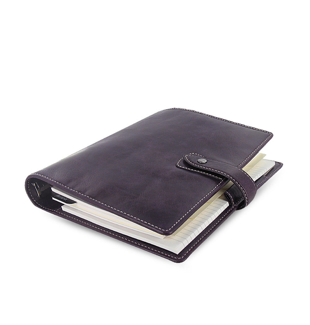 Filofax A5 Size Malden Organiser Planner Diary Book Purple Leather 025851 #B9