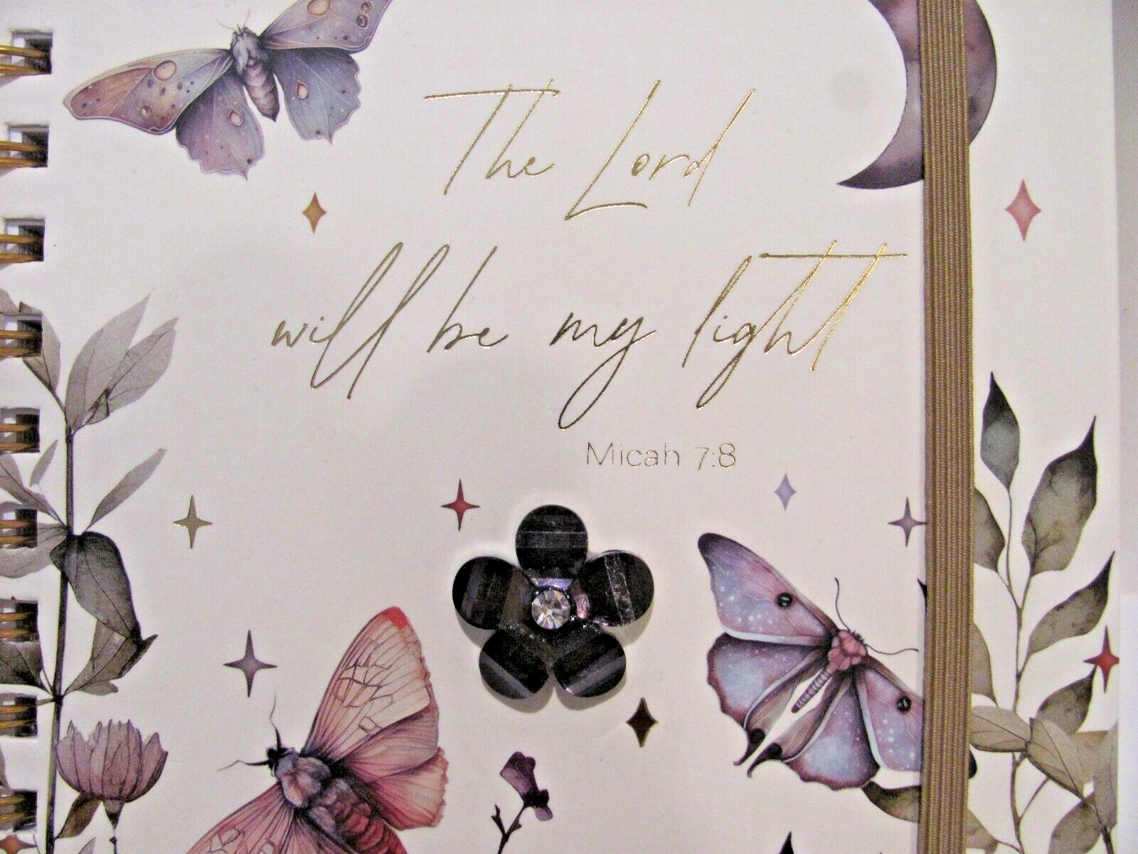 Jeweled Journal by Designer Papers~”Micah 7:8″ ~6 ” x 8 1/4″~Lined Pages~(New)