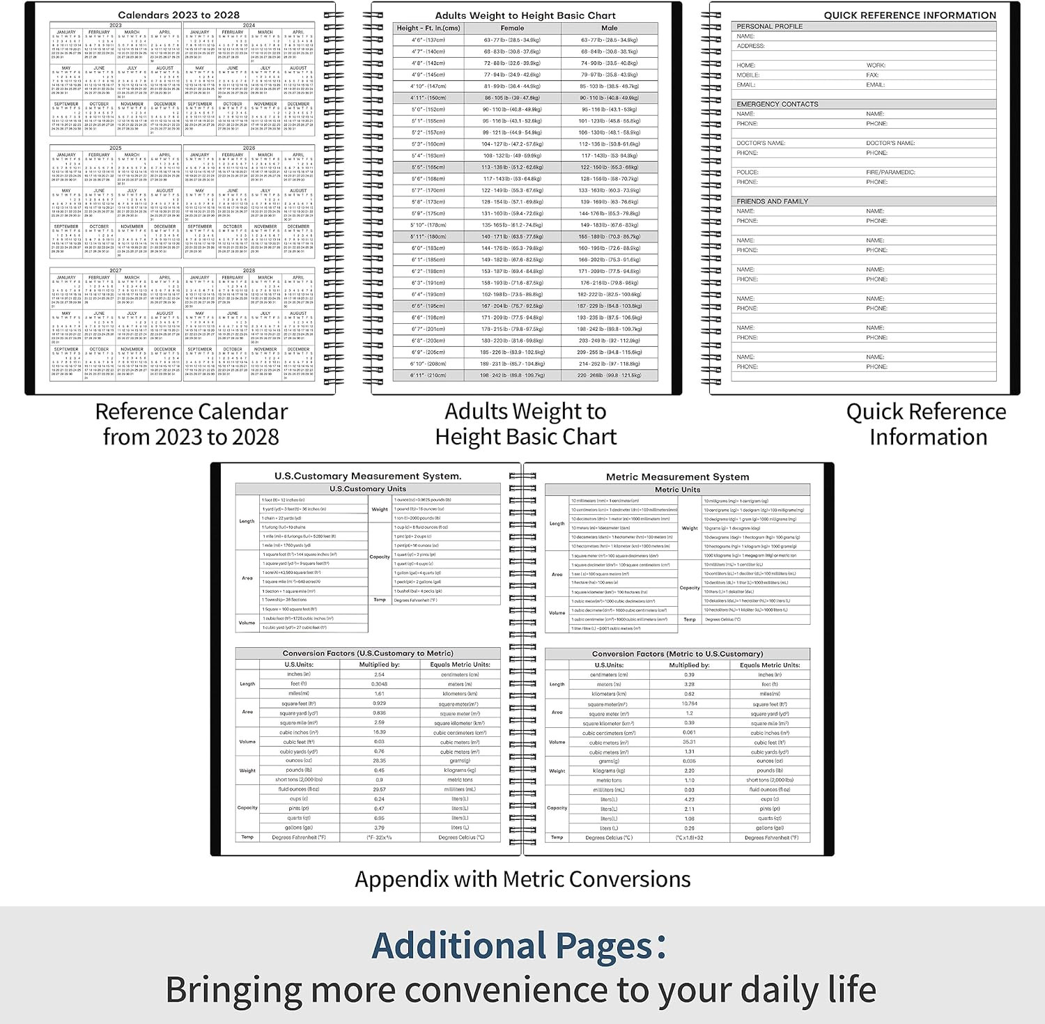 Daily Planner Undated – Spiral Appointment Planner, 208 Pages, 8.8″ X 11″, Daily