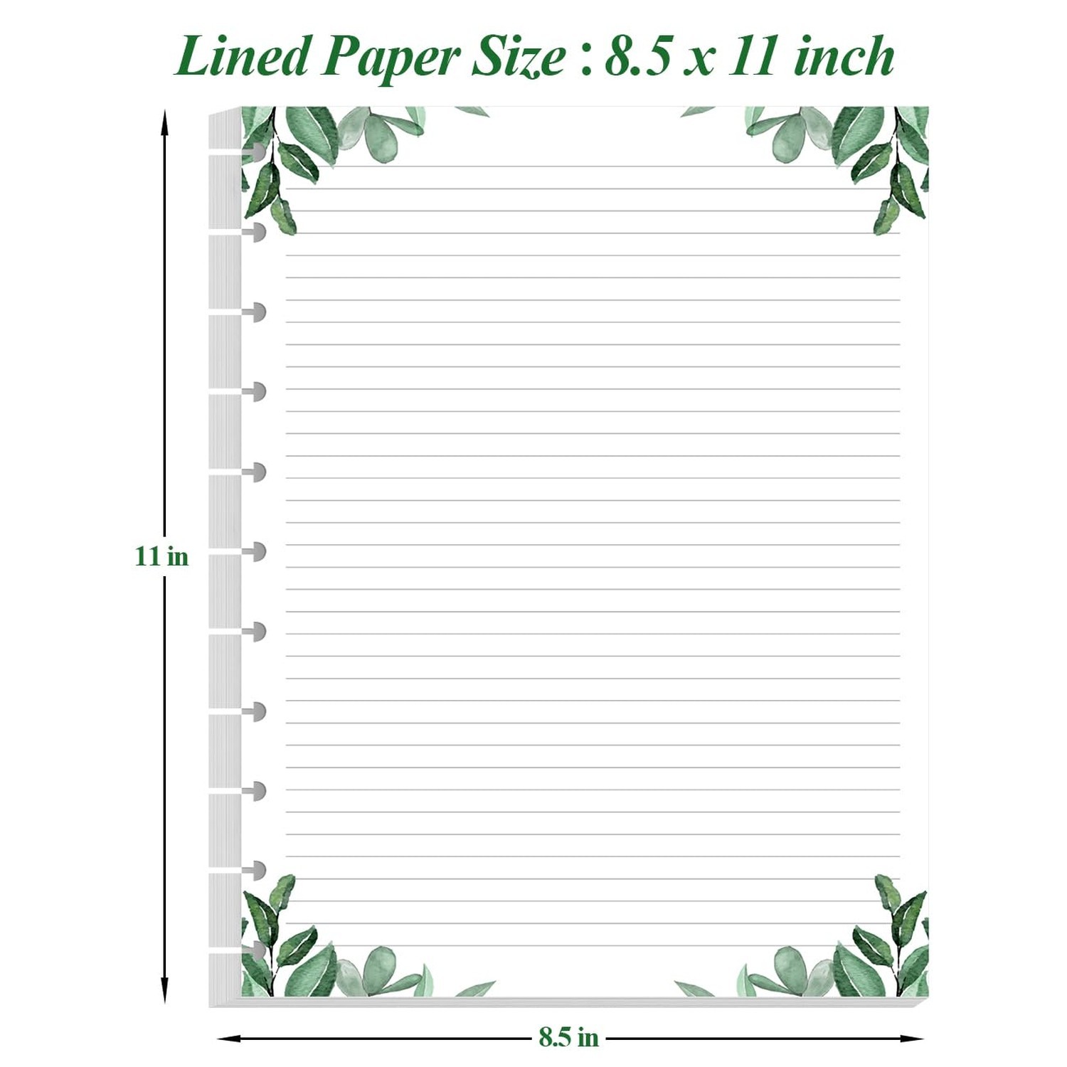 A4 TUL Discbound Lined Refill Paper, 11-Disc Discbound Ruled Filler Paper, 10…