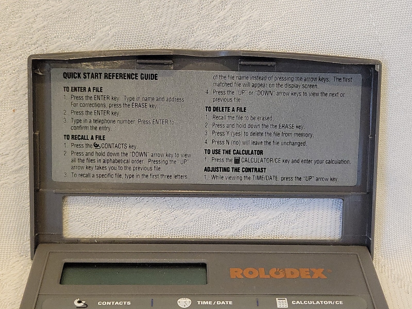 Rolodex Brand Memory Card Model No. EL-3K Open Box