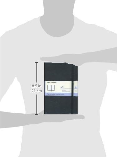 Moleskine Large Art Sketchbook Black Hardcover 104 Pages Plain Journal