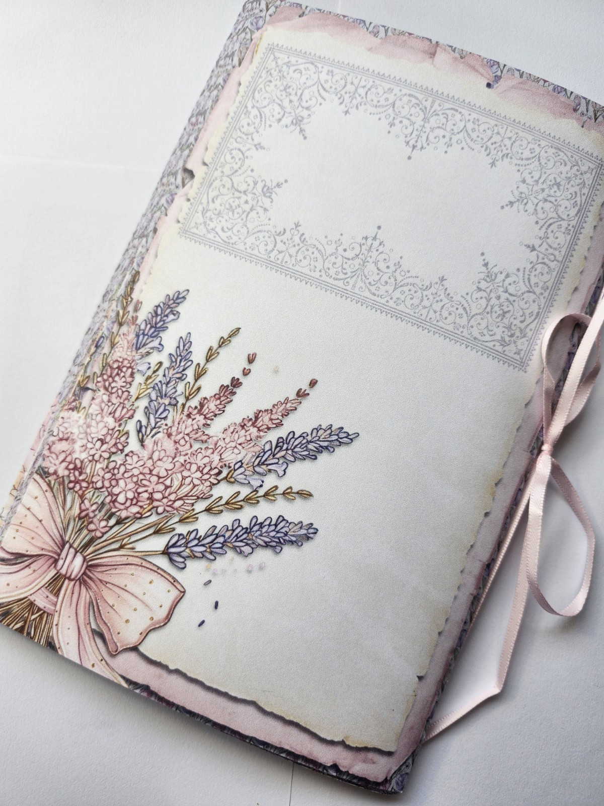 Junk Journal Blank Booklet “SPRING FLING” HANDMADE Easter Spring Florals LG 40pg