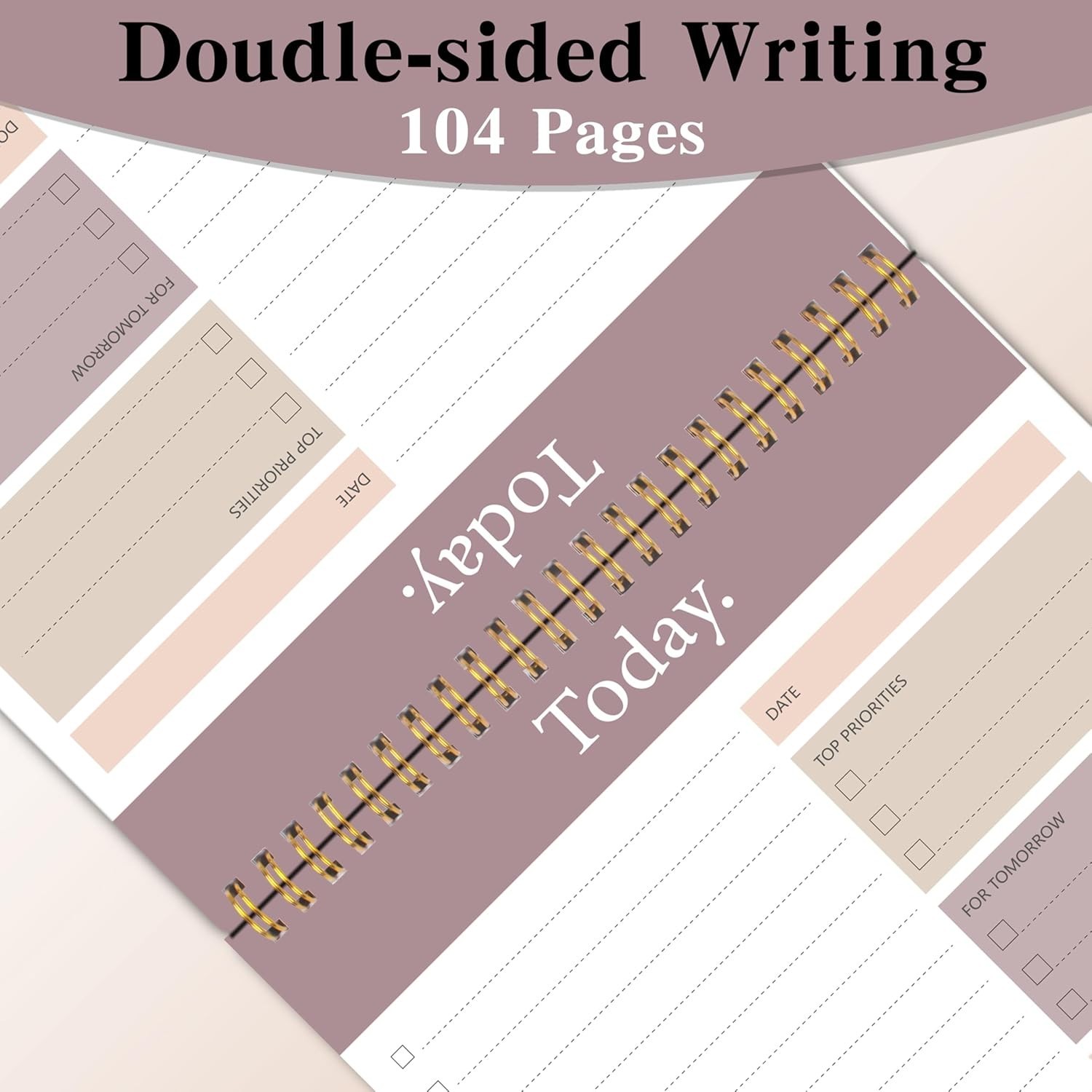 Daily Planner Notepad with PVC Cover – 52 Undated Pages for All Users