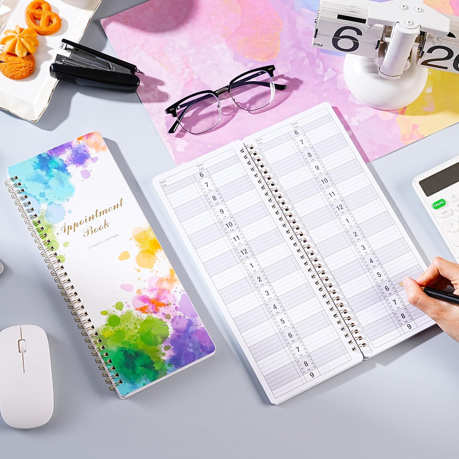 Appointment Book – Salon Appointment Book, 11.5″ X 4.7″, Hourly Planner, 2 Colum