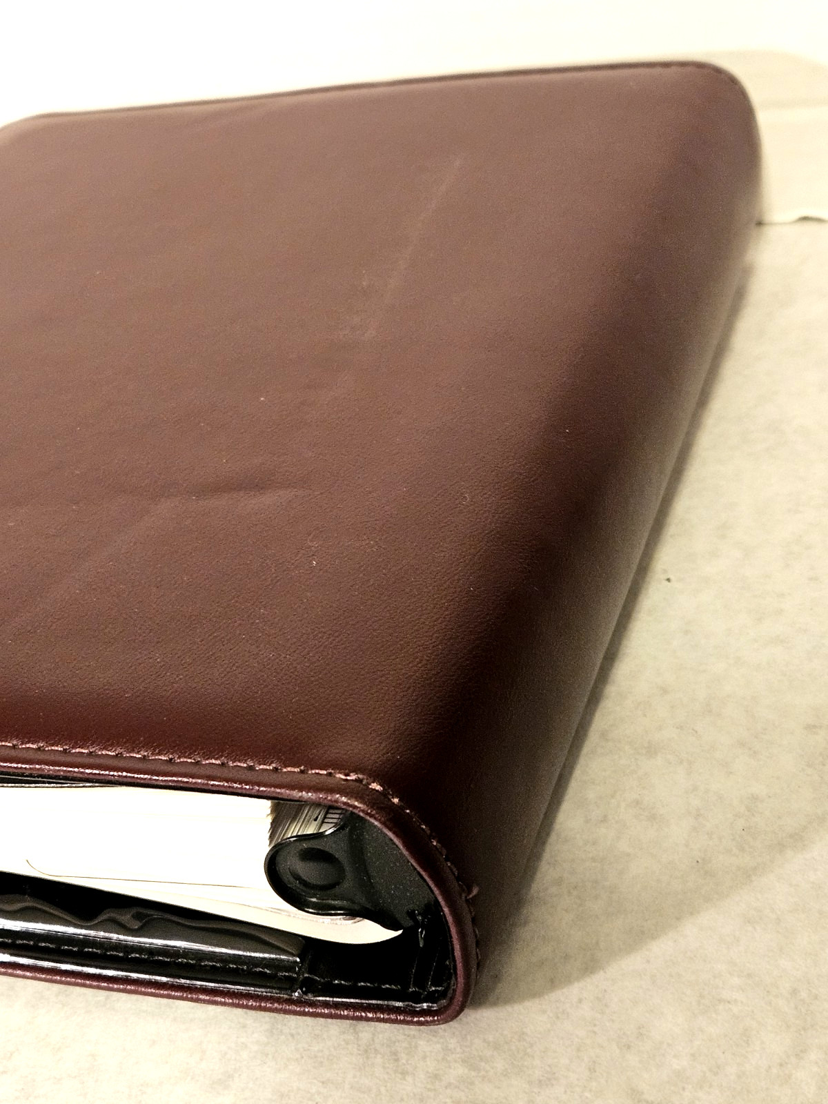Vtg 1994 Leather Day Runner Classic Edition Planner 3-Ring Binder Burgundy