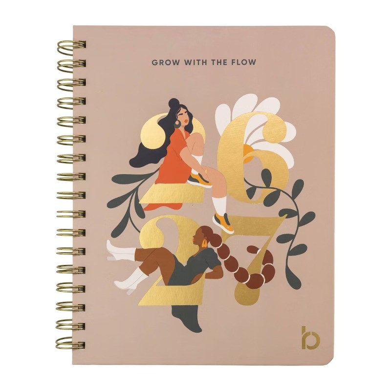 Be Rooted7″x9″Grow with The Flow Academic 12 Months Weekly/View 2026-2027Planner