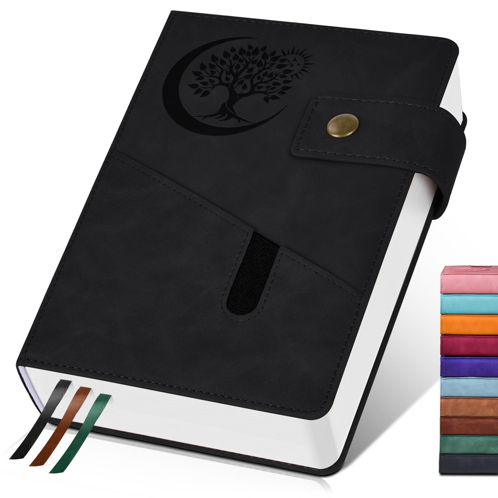 365 Pages Thick Lined Journal Notebook A5 Leather Hardcover Notebooks for School