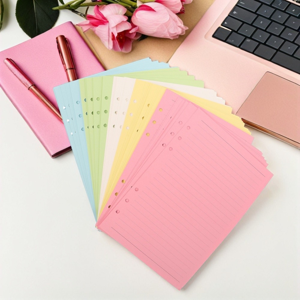 2 Sets Reusable Loose Leaf Planner Inserts A5 Binder Refill Paper Smooth Writing