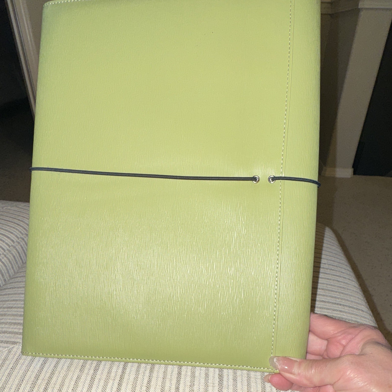 Wilson Jones Light Green Organizer Binder Cover w/ Elastic Strap Closure