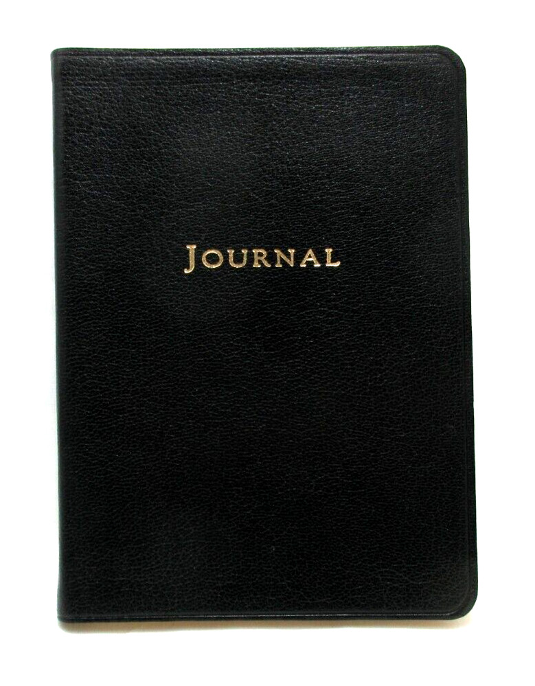 Leather Soft Cover Travel Journal Notebook 7″ 224 Lined Pages Swoozie’s Black