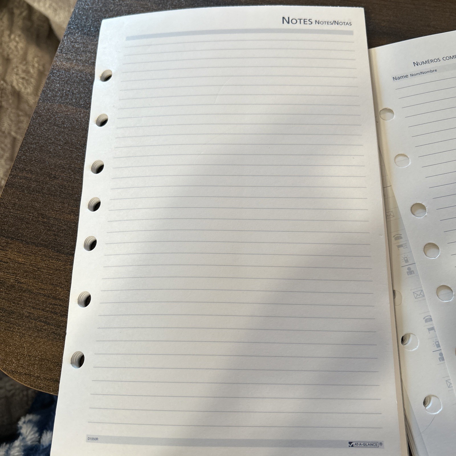 At-A-Glance (Notes, Dates, To-Do) #s in description 5-1/2 x 8-1/2″, 7-hole punch